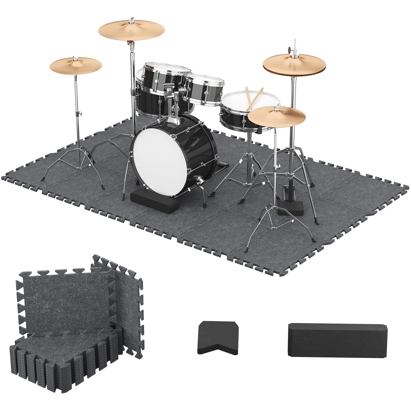 Amazon.com: TONOR Drum Mat Set, 18PCS, Each 15.8'' x 11.8'' x 0.35